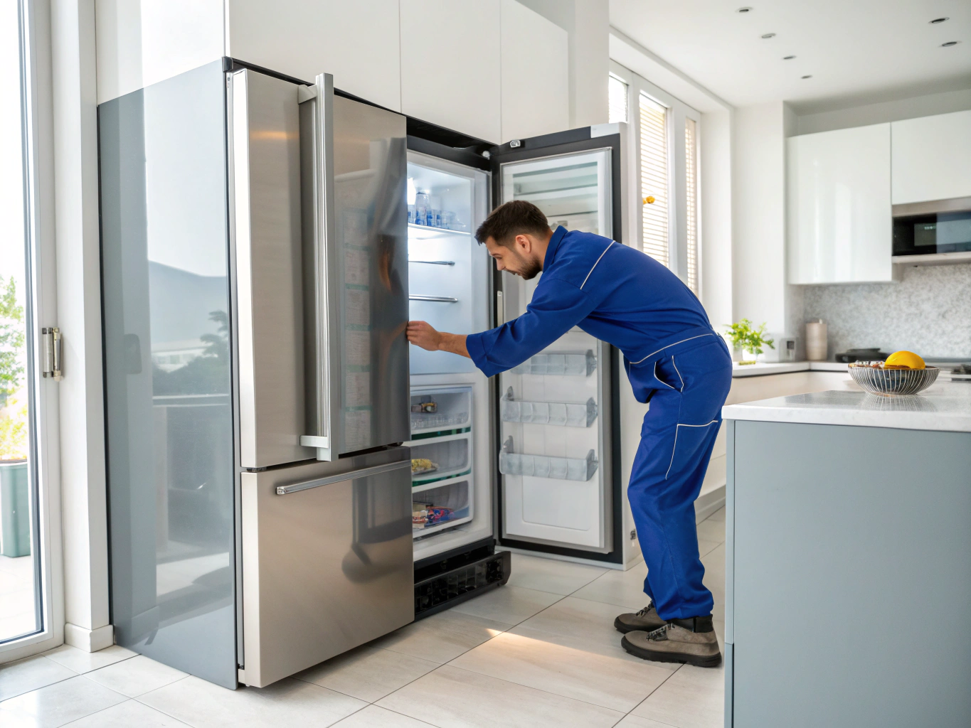 KitchenAid stainless steel refrigerator repair service in Lithonia GA